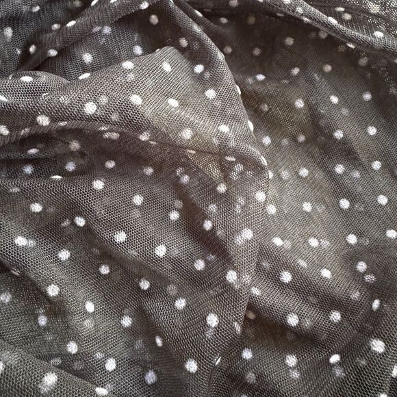 ZARA Women’s Dress Boho Black Polka Dot Tulle Mini Balloon Puffy 3/4 Sleeves - Picture 15 of 16